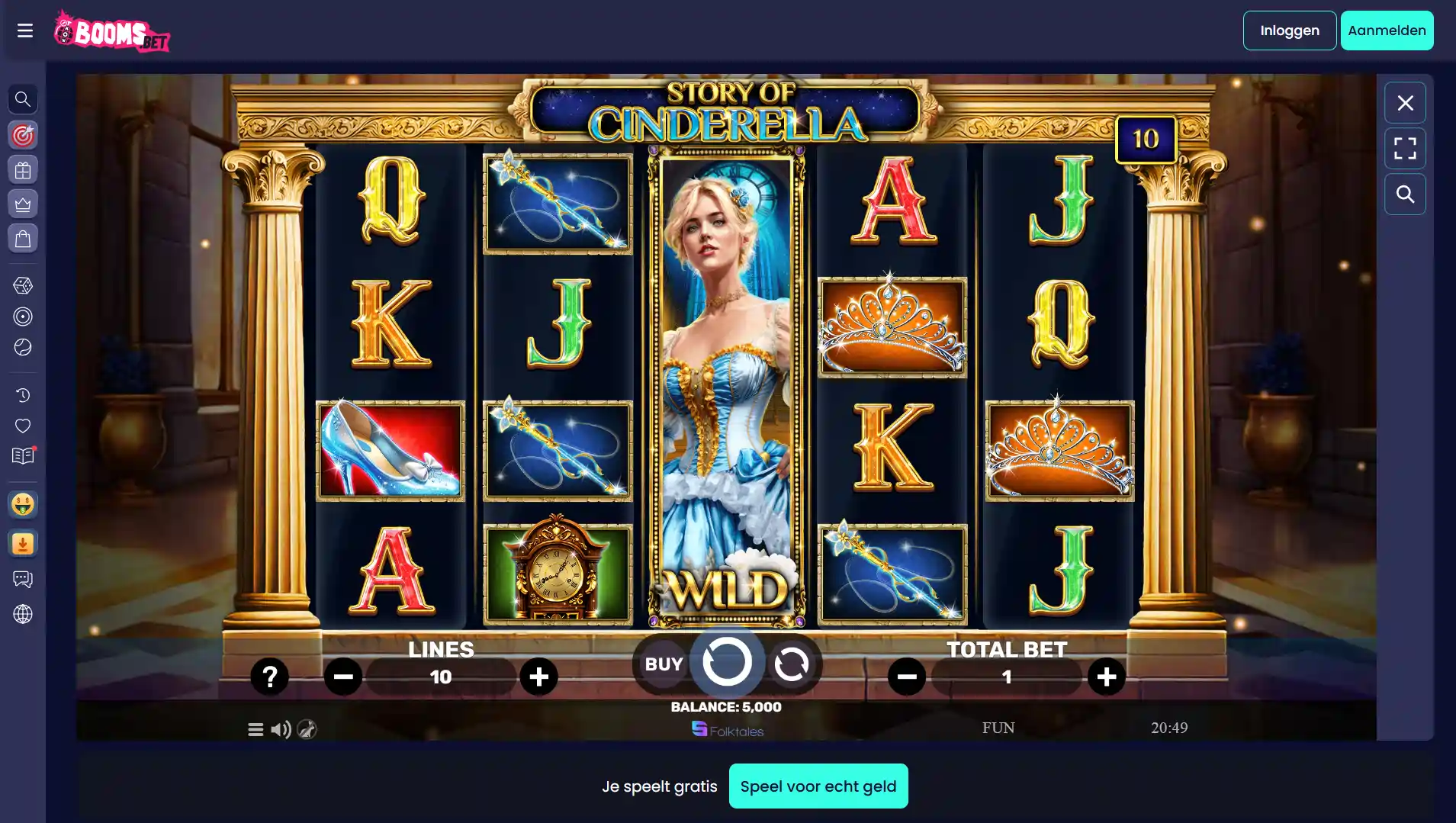 Test casinospellen gratis in de demomodus van BoomsBet